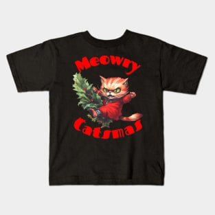 Christmas  cat Kids T-Shirt